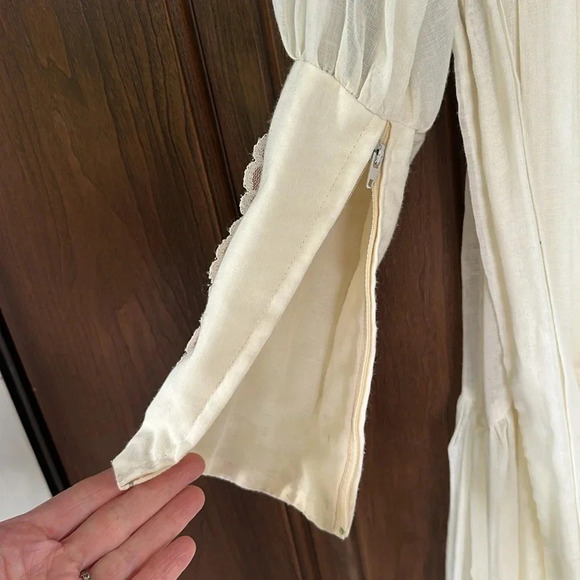 Vintage Jessica McClintock Gunne Sax Maxi  Dress Size XS Boho Prairie Romantic - Picture 6 of 14